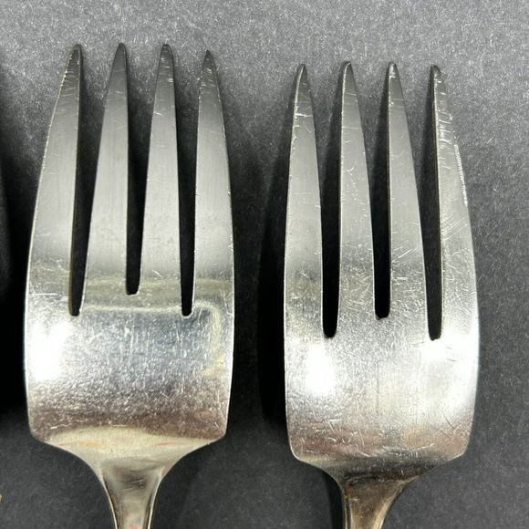 Oneida Community Sheraton Salad Fork Silverplate Flatware Antique 1910 Set of 4 - Picture 6 of 10
